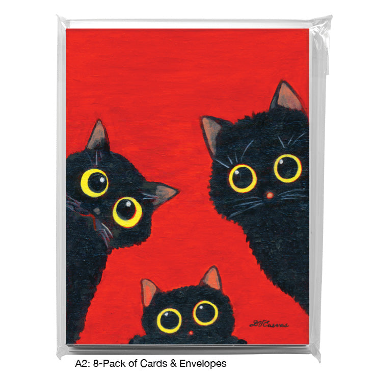 Cats Curiosity, Greeting Card (8810A), 8-Pack, www.printedcanvas.com