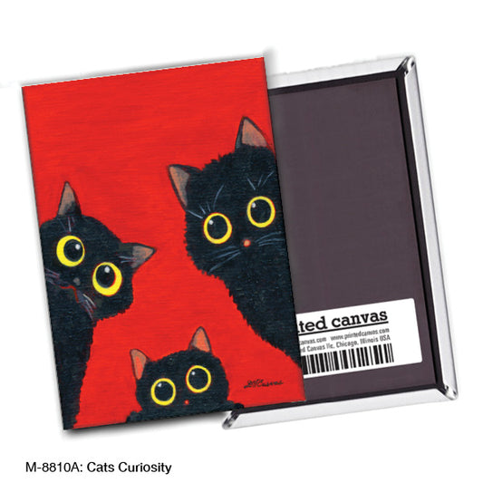 Cats Curiosity, Magnet (M-8810A), front, printedcanvas.com