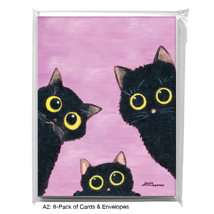 Cats Curiosity, Greeting Card (8810AA), 8-Pack, www.printedcanvas.com
