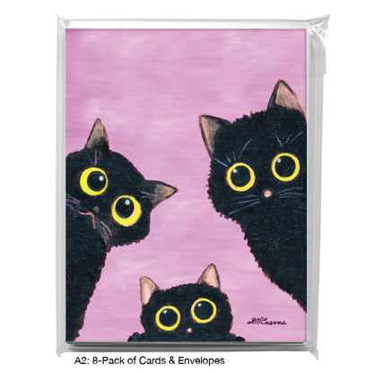 Cats Curiosity, Greeting Card (8810AA), 8-Pack, www.printedcanvas.com