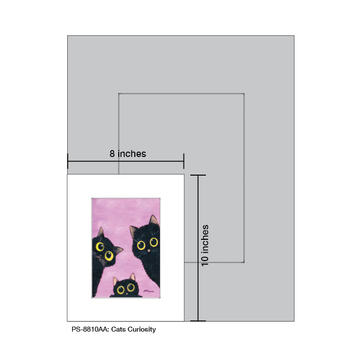 Cat Curiosity, Print (#8810AA) - Printed Canvas