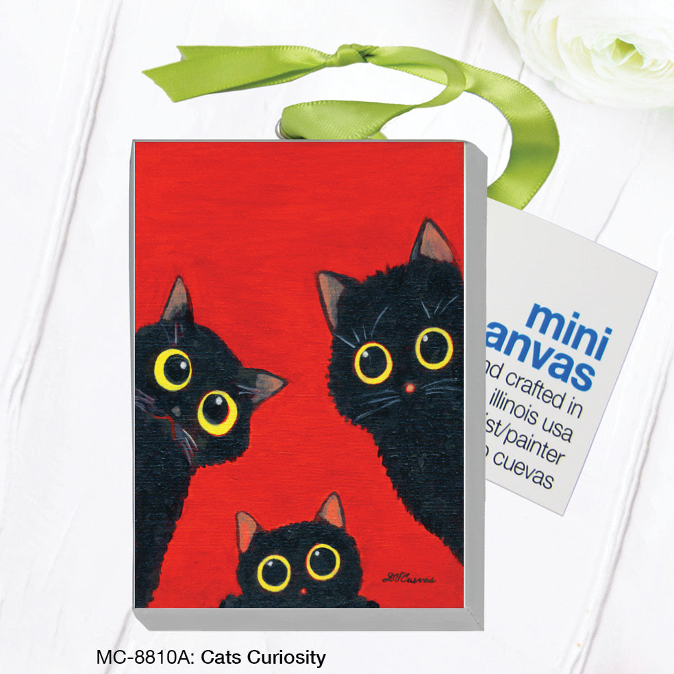 Cats Curiosity, Mini Canvas (MC-8810A), Mini Canvas, www.printedcanvas.com