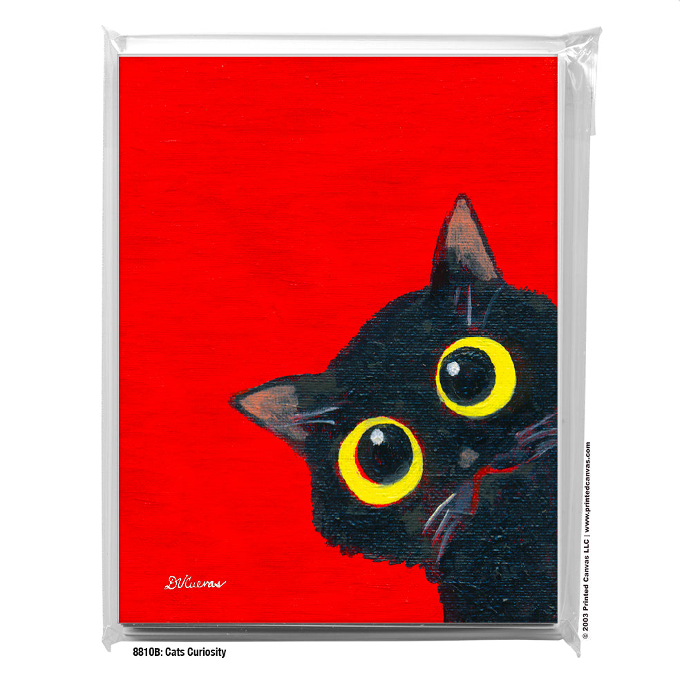Cats Curiosity, Greeting Card (#8810B), 8-Pack, www.printedcanvas.com