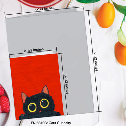 Cats Curiosity, Greeting Card (#8810C)