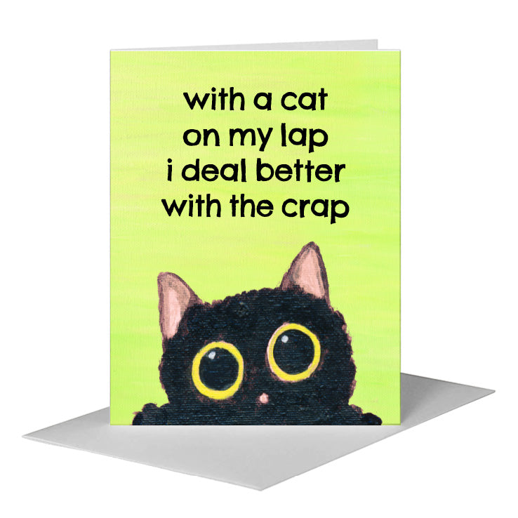 Cats Curiosity, Greeting Card (#8810CD), A2 Card Front, www.printedcanvas.com