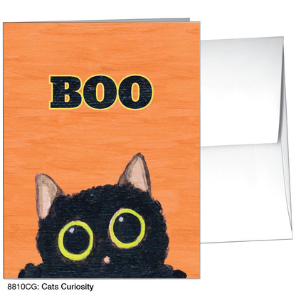 Cats Curiosity, Greeting Card (#8810CG), Front, www.printedcanvas.com