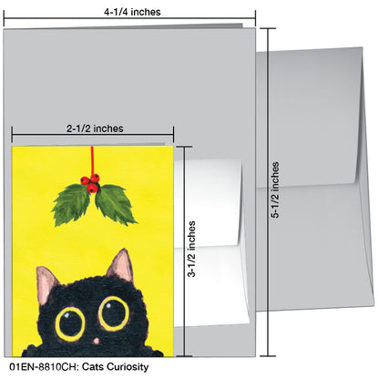 Cats Curiosity, Greeting Card (#8810CH), Enclosure Card, www.printedcanvas.com
