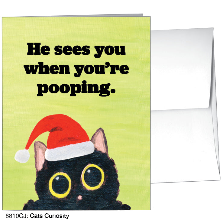 Cats Curiosity, Greeting Card (#8810CJ), A2 Card, www.printedcanvas.com