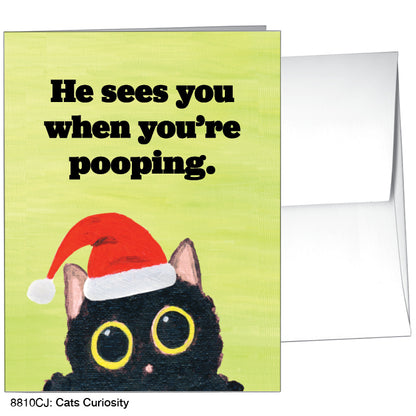 Cats Curiosity, Greeting Card (#8810CJ), A2 Card, www.printedcanvas.com