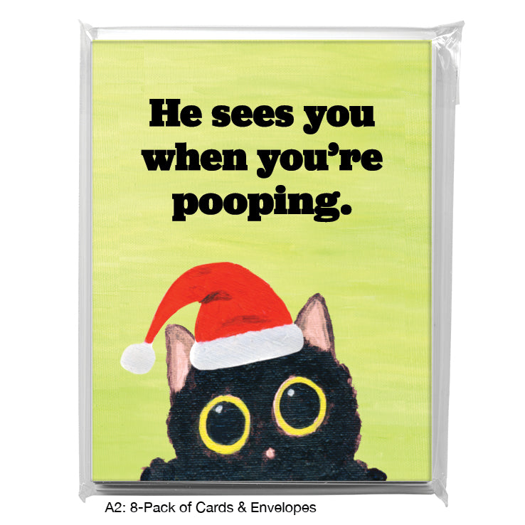 Cats Curiosity, Greeting Card (#8810CJ), 8-Pack, www.printedcanvas.com