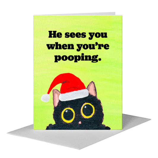 Cats Curiosity, Greeting Card (#8810CJ) A2 Card Front, www.printedcanvas.com