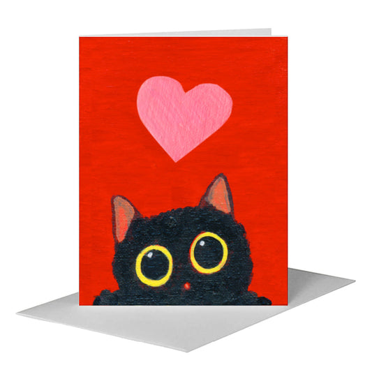Cats Curiosity, Greeting Card (#8810CK) A2 Card Front, www.printedcanvas.com