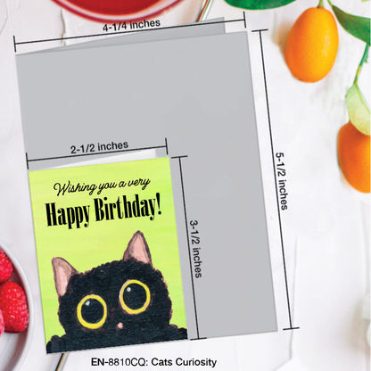 Cats Curiosity, Greeting Card (#8810CQ)