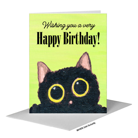 Cats Curiosity, Greeting Card (#8810CQ) A2 Card Front, www.printedcanvas.com