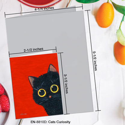 Cats Curiosity, Greeting Card (#8810D)
