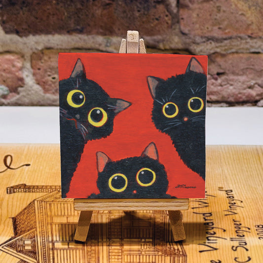 Cats Curiosity, Mini Artwork (MA-8810E)