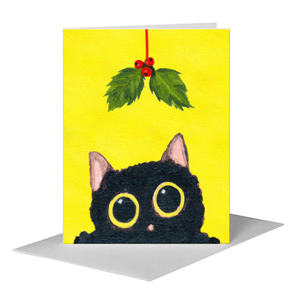 Cats Curiosity, Greeting Card (#8810CH) A2 Card Front, www.printedcanvas.com