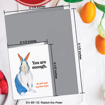 Rabbit the Peter, Greeting Card (8811B), Enclosure, www.printedcanvas.com