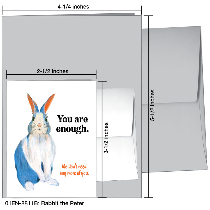 Rabbit the Peter, Greeting Card (8811B), Enclosure, www.printedcanvas.com
