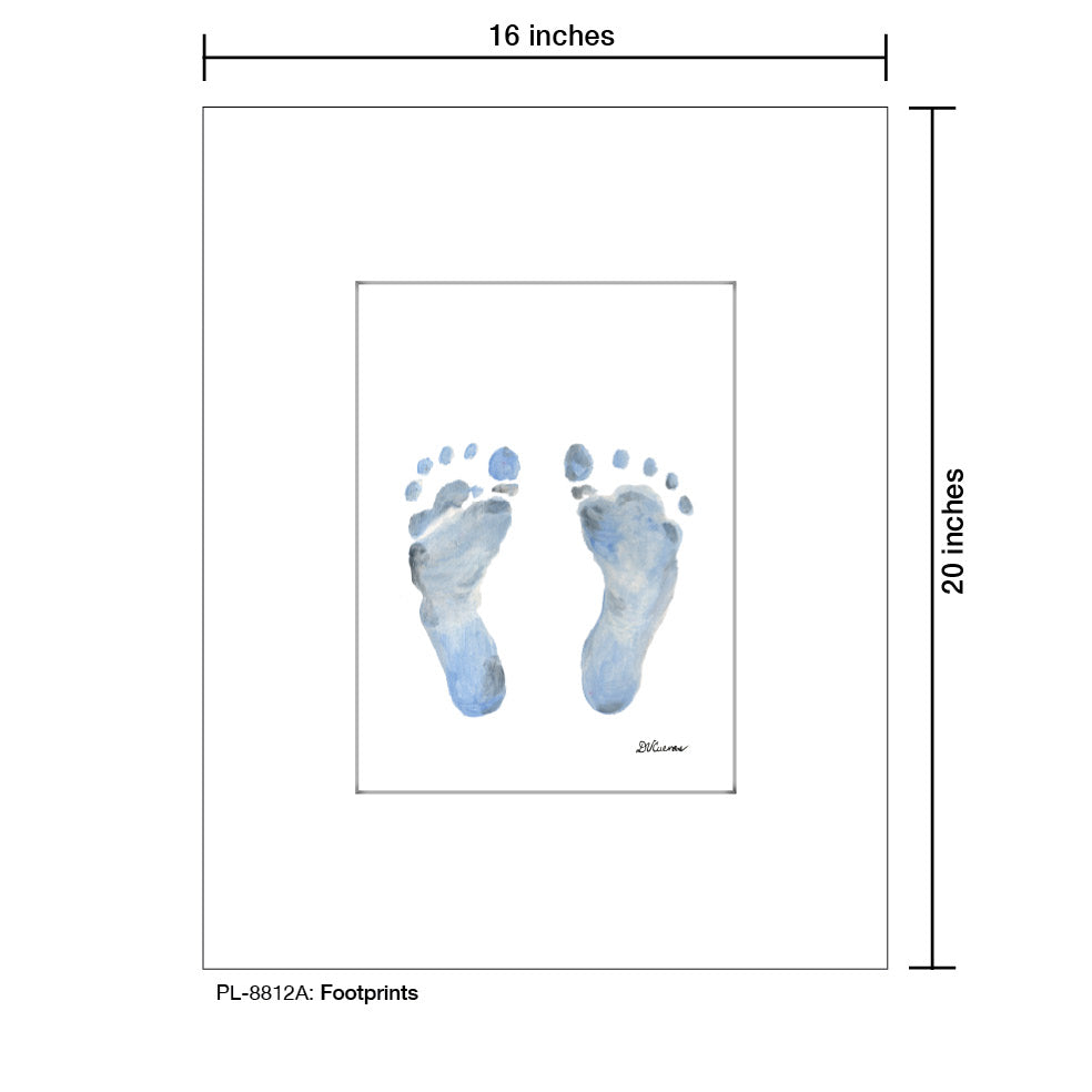 Footprints, Print (#8812A), Printe Matted, www.printedcanvas.com