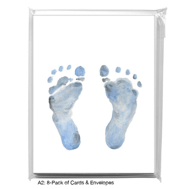 Footprints, Greeting Card (8812A), A2 Card 8-Pack, www.printedcanvas.com