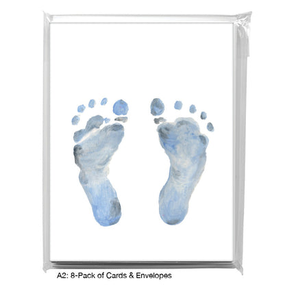 Footprints, Greeting Card (8812A), A2 Card 8-Pack, www.printedcanvas.com