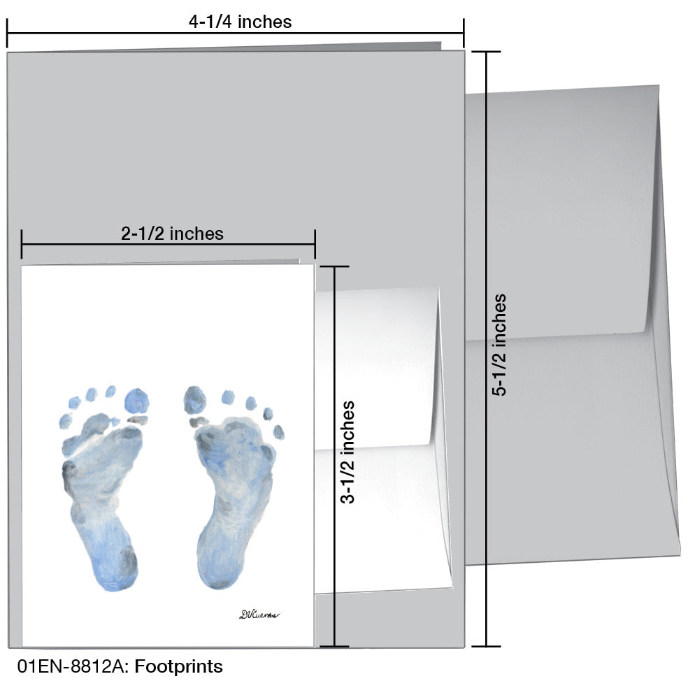 Footprints, Greeting Card (#8812A)