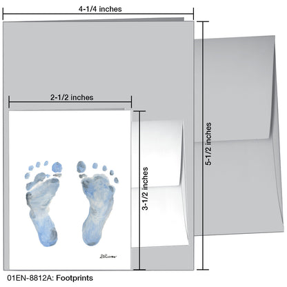 Footprints, Greeting Card (#8812A)