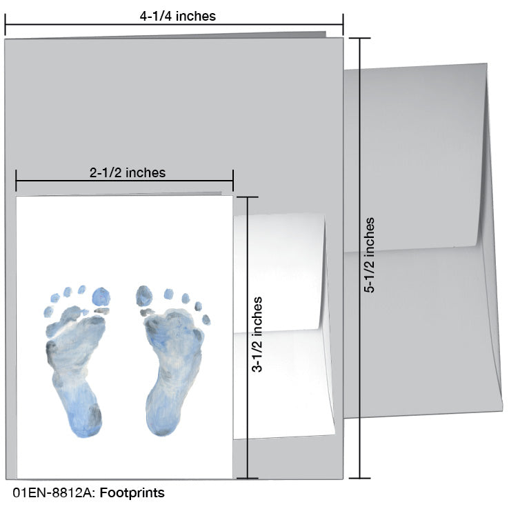 Footprints, Greeting Card (8812A), Enclosure Card, www.printedcanvas.com