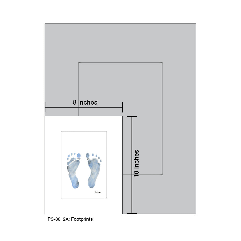 Footprints, Print (#8812A), Print Matted, www.printedcanvas.com