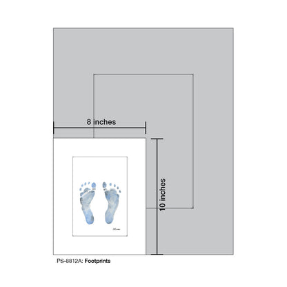 Footprints, Print (#8812A), Print Matted, www.printedcanvas.com