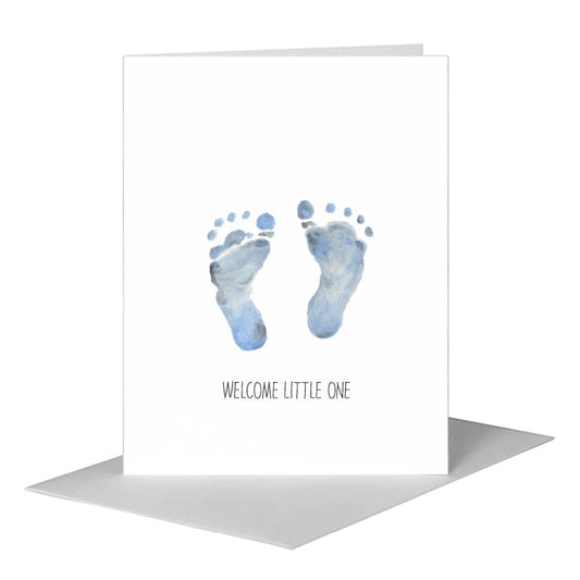 Footprints, Greeting Card (#8812B) A2 Card Front, www.printedcanvas.com