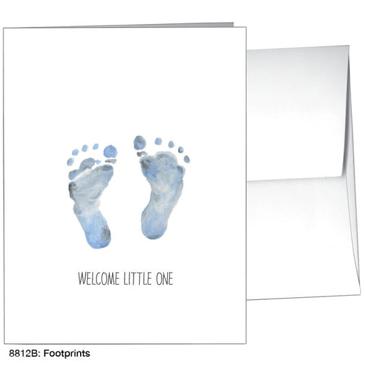 Footprints, Greeting Card (8812B), A2 Card Front, www.printedcanvas.com