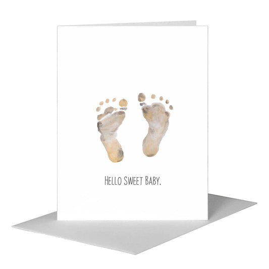 Footprints, Greeting Card (#8812CA) A2 Card Front, www.printedcanvas.com