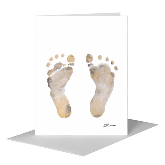 Footprints, Greeting Card (#8812C) A2 Card Front, www.printedcanvas.com