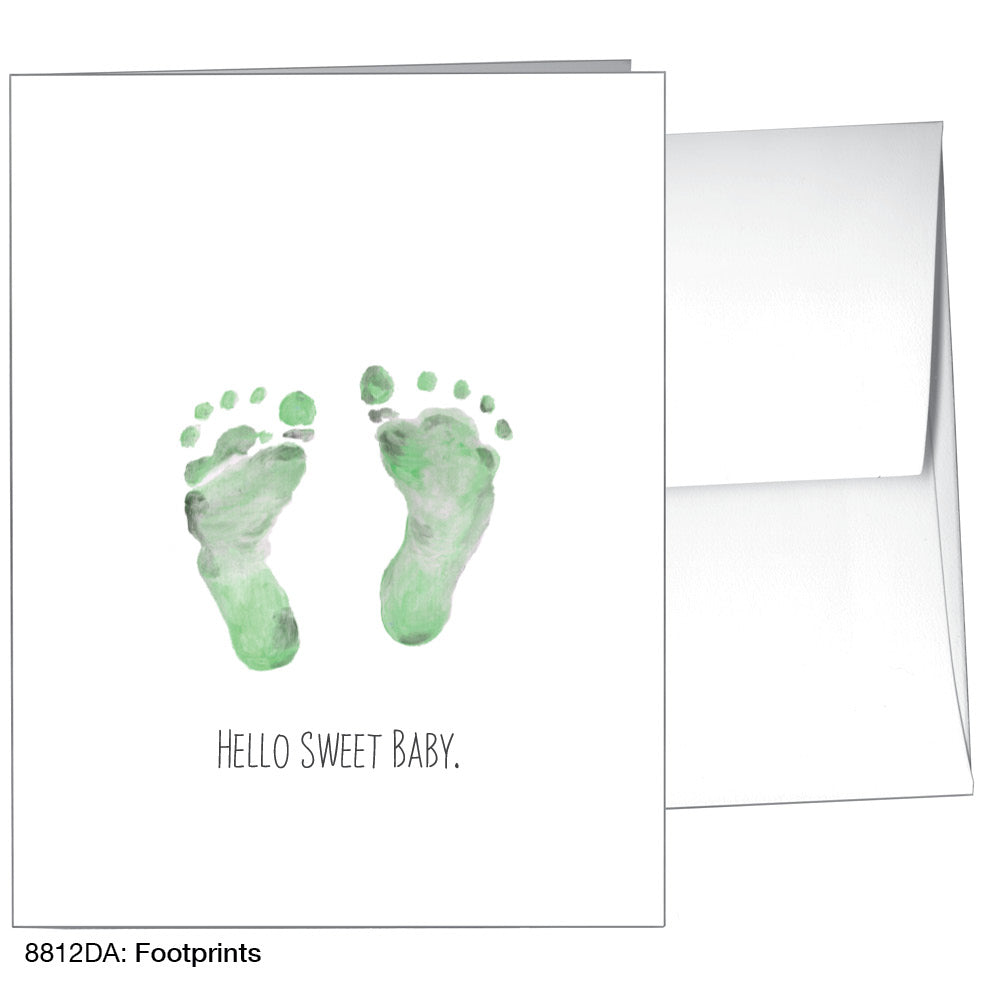 Footprints, Greeting Card (#8812DA), A2 Card, www.printedcanvas.com