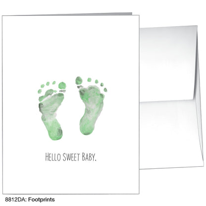 Footprints, Greeting Card (#8812DA), A2 Card, www.printedcanvas.com