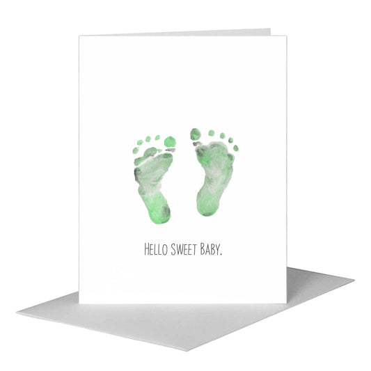 Footprints, Greeting Card (#8812DA) A2 Card Front, www.printedcanvas.com