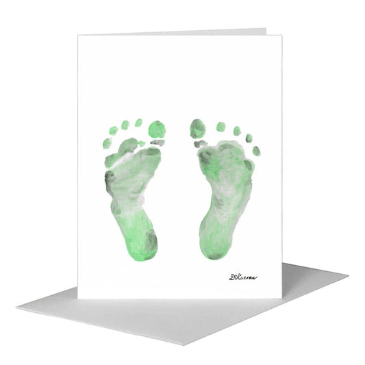 Footprints, Greeting Card (#8812D) A2 Card Front, www.printedcanvas.com