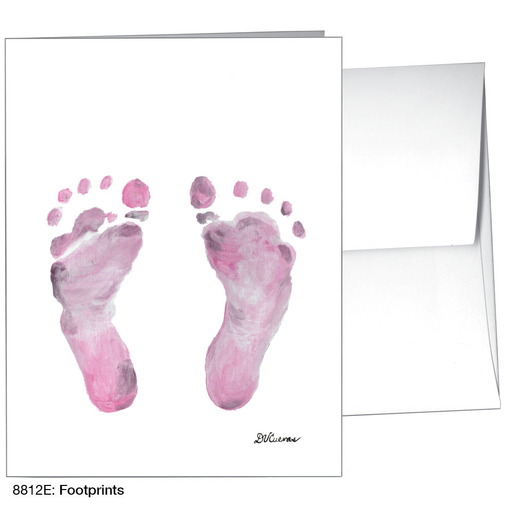 Footprints, Greeting Card (#8812E), A2 Card, www.printedcanvas.com