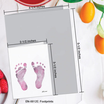Footprints, Greeting Card (#8812E), Enclosure Card, www.printedcanvas.com