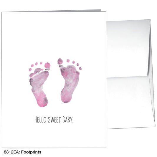 Footprints, Greeting Card (#8812EA), A2 Card, www.printedcanvas.com