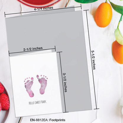 Footprints, Greeting Card (#8812EA), Enclosure, www.printedcanvas.com