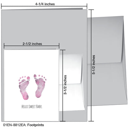 Footprints, Greeting Card (#8812EA)