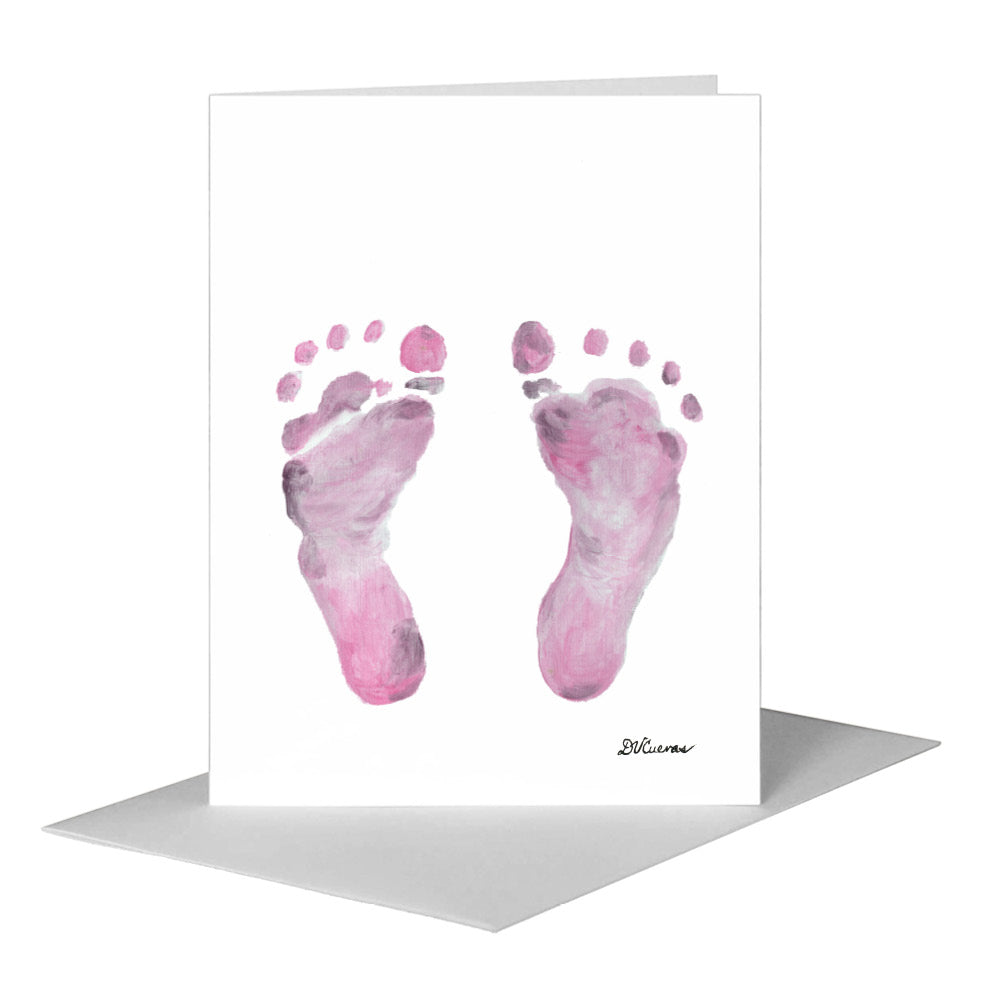 Footprints, Greeting Card (#8812E) A2 Card Front, www.printedcanvas.com