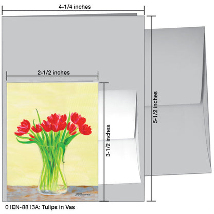 Tulips in Vase, Greeting Card (8813A), Enclosure Card, www.printedcanvas.com