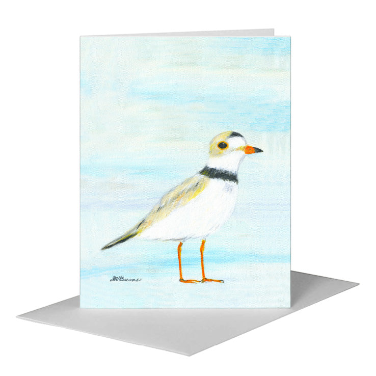 Piping Plover, Greeting Card (#8814B), A2 Card Front, www.printedcanvas.com