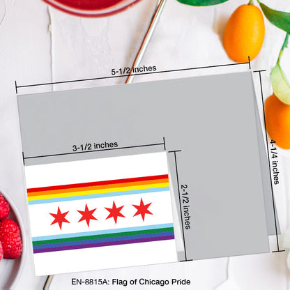 Flag of Chicago Pride, Greeting Card (8815A), Enclosure Card, www.printedcanvas.com