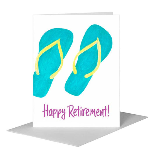 Flip Flops, Greeting Card (#8613D) A2 Card Front, www.printedcanvas.com