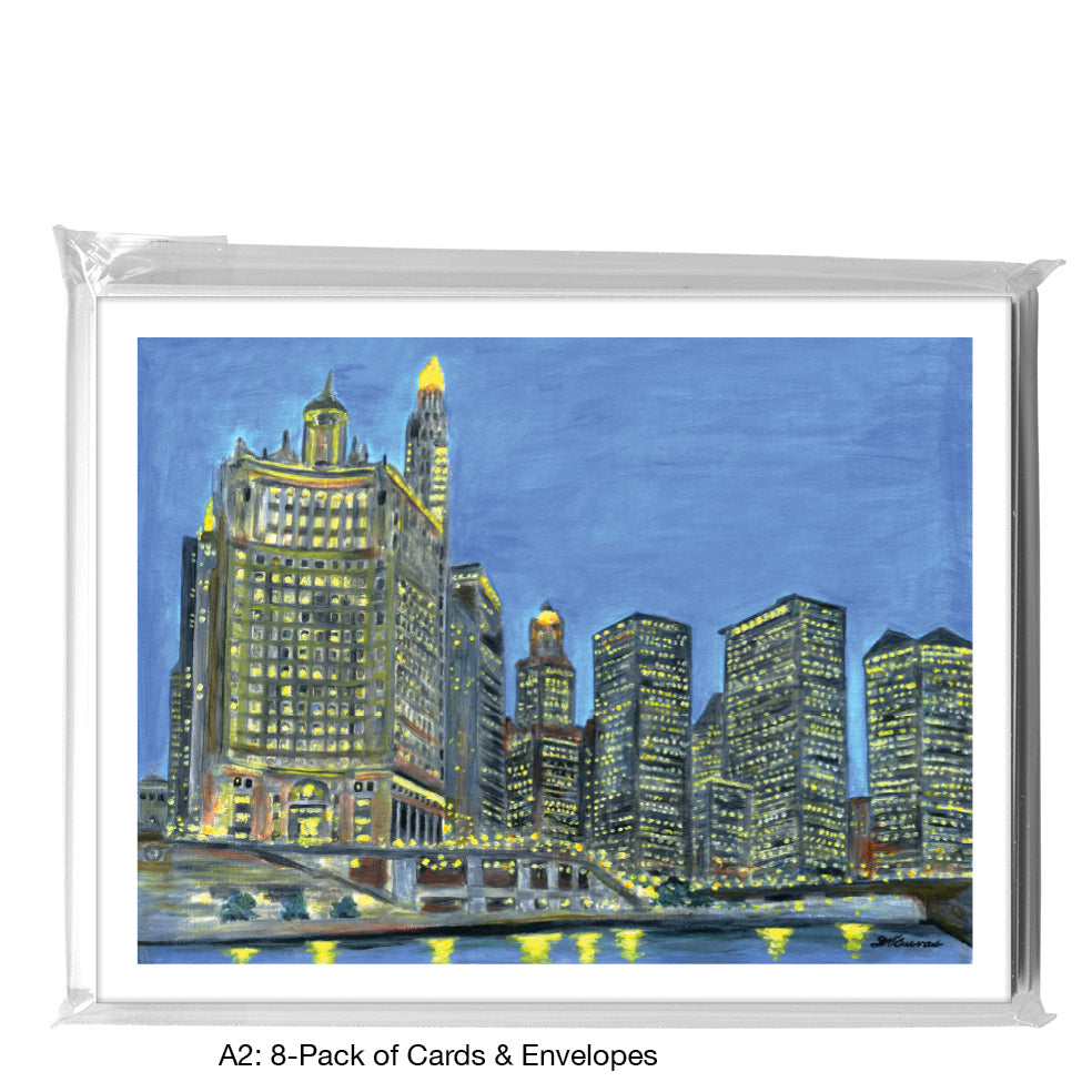 Riverwalk, Chicago, Greeting Card (#8817A)
